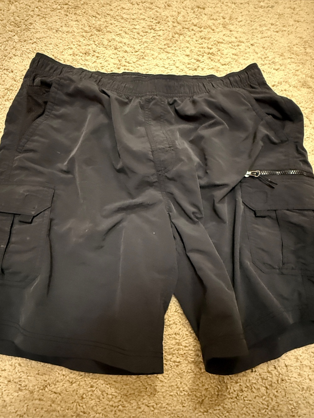 Men's Black Cargo Swim Shorts